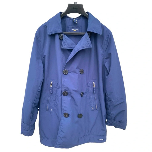 Lands’ End Men’s Squall Fleece Lined Peacoat Jacket, Size Large 42-44 - Picture 1 of 11